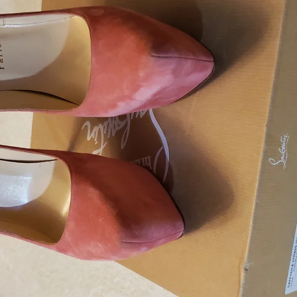 Christian Louboutin size 40 color pink suede 100% AUTHENTIC - Picture 5 of 16